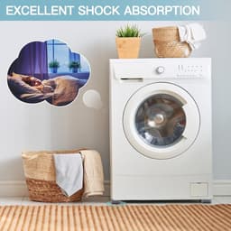 4x Meubelverhogers Grijs - Wasmachine & Droger Voeten - Verstelbare Verhoging voor Bank, Bed of Tafel - 4 cm — thumbnail 2
