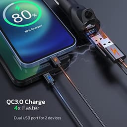 Bluetooth-adapter Geschikt voor in de auto met FM-zender, Bluetooth V5.0, groot scherm, ondersteunt handsfree bellen, Siri en Google, MP3-muziekweergave, subwoofer en TRE-uitbreiding, TF-kaart/AUX - KM28 Zwart — thumbnail 2
