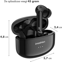 iMoshion Aura Pro Earbuds - Draadloze Oordopjes met Active Noise Cancelling (ANC) - Wireless Bluetooth Earphones - Oortjes - Zwart — thumbnail 4