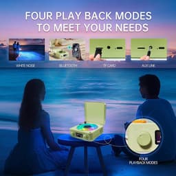 Bluetooth-luidspreker - speakers - Audio - audi - Bluetooth - Retro - Gloeiend - Groen - 15,2*14,2*6,5 cm — thumbnail 4