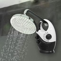 Waterdichte doucheradio, Multifunctionele draagbare AM/FM-radio met haak, ingebouwde luidspreker, op batterijen werkende radio voor badkamer, keuken en buitengebruik Dagelijks waterdicht，Zwart - Cyslmuk® — thumbnail 2