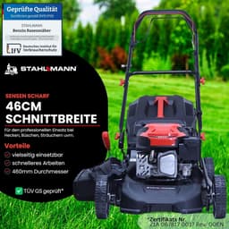 Benzine Grasmaaier met Aandrijving - 5,4 pk, 46 cm Maaibreedte, Mulchen, Easy Clean Aansluiting — thumbnail 5