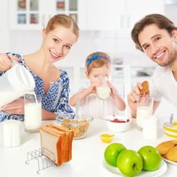 1 stuk – Toastrek – Broodrek – Toasthouder – Toastkoelrek – Met mini-voedseltangetjes – Gemakkelijk koelen – Accessoire voor airfryer – Zilver – 15,5 × 8,5 cm – Geschikt voor ontbijt, restaurants, cafés of thuisgebruik — thumbnail 2