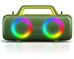Draagbare Bluetooth Speaker 140W met 2 Subwoofers, IP65 Waterdicht & Lange Batterijduur