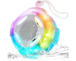 Waterdichte Bluetooth Speaker IPX7 met LED Licht voor Douche en Buiten
