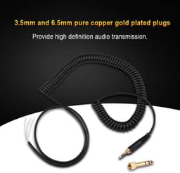 Verloopsnoer met 3.5mm en 6.5mm Plug voor Hoofdtelefoons — thumbnail 3