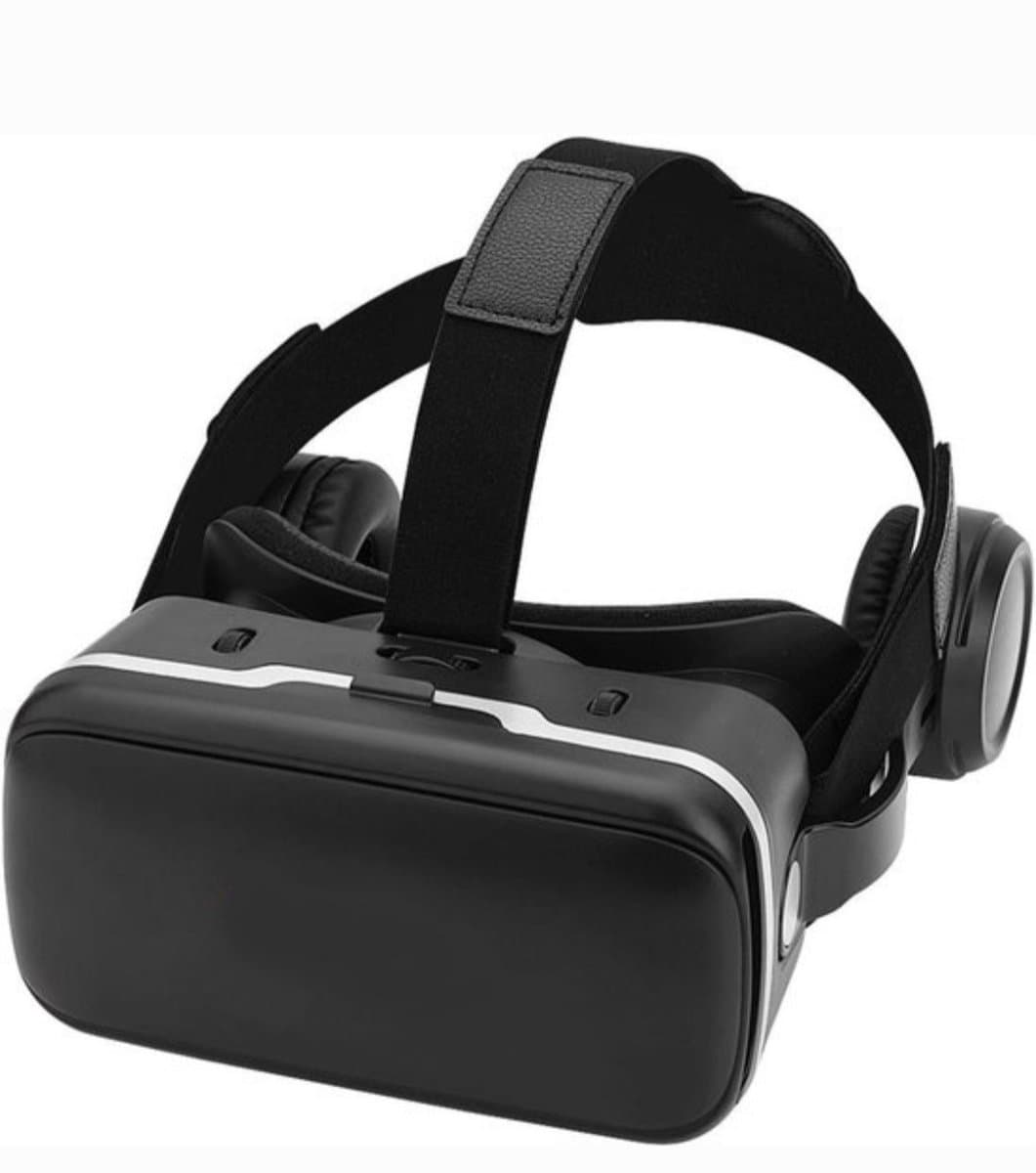 Virtual Reality bril met hoofdtelefoon voor Android en iOS-telefoons - 3D VR ervaring - Geschikt voor 35-60 inch schermen — afbeelding 1