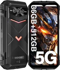 DOOGEE VMAX PLUS 5G - Robuuste Smartphone - Robuuste Telefoon - 36 GB ROM + 512 GB ROM - 22000 mAh/33 W- 200 MP + 32 MP + 20 MP nachtzicht - 6,58 inch FHD+ 120 Hz IPS - NFC - Face ID - Wi-Fi 6 - dubbele luidsprekers - Zwart — thumbnail 1