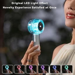 Oplaadbare handventilator met licht en instelbare snelheid voor festivals en outdoor activiteiten — thumbnail 2
