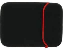 New Age Devi - Bescherm jouw 14 inch laptop/tablet in stijl met onze veelzijdige Soft Sleeve Hoes | Zwart/Rood - 36x26cm