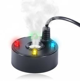 longziming Ultrasone Mistmaker – Mini Vernevelaar met 4 LED-Lampjes – Stil – Kleurveranderend – Voor Vijver, Aquarium, Halloween en Decoratie - tuinfonteinaccessoires — thumbnail 1