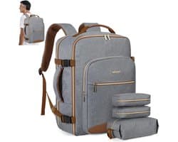 OKWISH Rugzak - Laptop Rugzak - 40 Liter Rugzak - Wandelen Rugzak - Waterdicht - Trekking Rugzak - Grijs