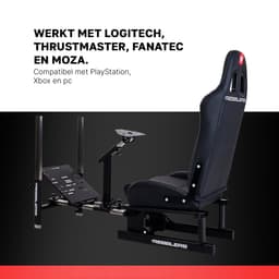 REBBLERS® PRO Premium Racing Cockpit - Race Simulator + Vloermat - Verstelbaar van Formula naar GT/Rally - Zwart — thumbnail 4