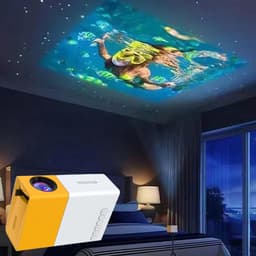 Vitdipy - Beamer - Projector - 1080P Full HD - Mini Projector - Smart Beamer - IOS & Android - Met Afstandsbediening - Resolutie van 320 x 240 - Geel — thumbnail 3