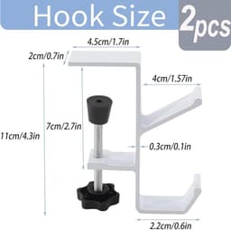 Verstelbare Hoofdtelefoon Stand met Klem - 2in1 Bureau Accessoire voor Gamers — thumbnail 5