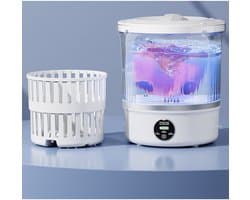 Mini draagbare wasmachine van 3 liter, Geschikt voor het wassen van huishoudkleding, sokken en ondergoed, en als reiswasmachine met centrifugefunctie.