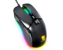 T-Wolf RGB Gaming Muis – 7200 DPI Instelbaar – Bedraad 1,5 m – Ergonomisch – Voor PC & Laptop – Gaming & Dagelijks Gebruik