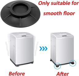 Gigicial Antivibratiepads Voor Wasemachine - Vibratiepads Voor Wasmachine - Trillingsdemping En Stabiliteit - 4 Stuks - Voor Meubels En Apparatuur Zwart — thumbnail 4