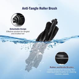 3 stuks rolborstel - Geschikt voor Eufy G50 Hybrid (SES) - L60 Hybrid (SES) - L60 - L60 SES - L50 - L50 SES - 3.5*17.5cm - Onderdelen - voor robotstofzuiger - zwart — thumbnail 3