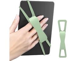 Siliconen polsbandhouder - Leesstandaard - Vermindert vallen en vermoeidheid - Geschikt voor e-readers, mini-tablets en mobiele telefoons - Groen