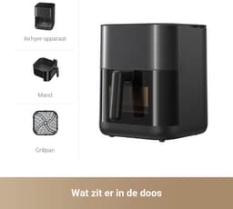 SNJY® Airfryer XXL - Airfryer Dubbel - Heteluchtfriteuse - Airfryer Dubbele Mand - 6L - 50 ℃-230 ℃ - Zwart — thumbnail 8