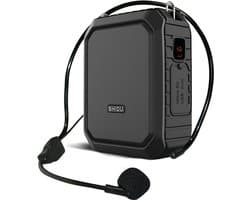 MELVRA Bluetooth Spraakversterker - Draagbare Microfoon met Headset - 18W - 4400mAh Accu - 12 Uur Speeltijd - Waterbestendig - Stemversterker voor Leraren & Gidsen - Binnen/Buiten