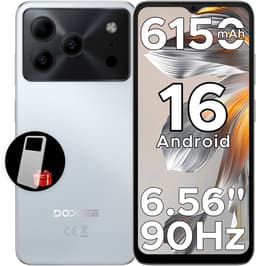 DOOGEE Note 56 - Smartphones - 24G RAM + 64G ROM (2TB/TF) - Android 16- 6150mAh - 6,56 inch + 90Hz - 4G Dual SIM - Face ID - GPS - 3,5mm Koptelefoonaansluiting - Wit — thumbnail 1