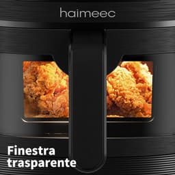 Luchtfriteuse 4 liter - 8 voorkeuzes bakken roosteren grillen - digitale touchscreen - kijkvenster - shake-herinnering - 78 recepten - geschikt voor 4-8 personen - gemakkelijk schoonmaken antiaanbaklaag — thumbnail 4