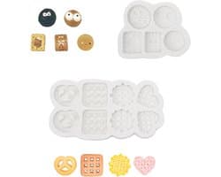 Siliconen wafelvorm inzetstuk voor Airfryer, 9 verschillende patronen, hittebestendig, wafels, chocolade, pleisters