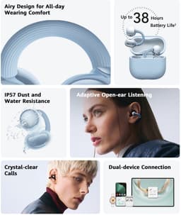 Huawei FreeClip 2 Draadloze oordopjes (TWS) In-ear Muziek Bluetooth Wit — thumbnail 3