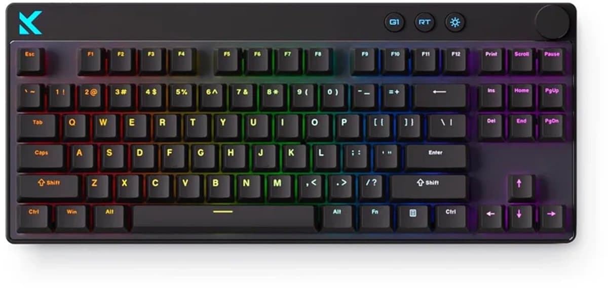MCHOSE Mix 87 - Hall Effect - Magnetische Switch - Aluminium Behuizing - Gaming Keyboard - Mount Tai Switch - 80% Layout - Cherry Profile - PBT Double Shot - Zwart — afbeelding 1