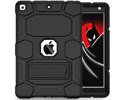 Hoesje voor iPad 9e, 8e en 7e generatie met Kickstand - Zware Schokbestendige Bescherming - Zwart