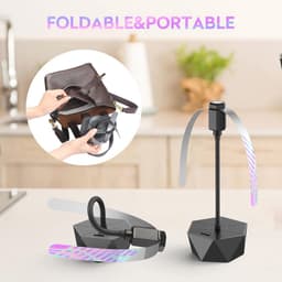 Vliegventilatoren voor Tafels - Vliegenafstotende Ventilator voor Binnen en Buiten - Holografische Bladen voor Picknick en Feest — thumbnail 1