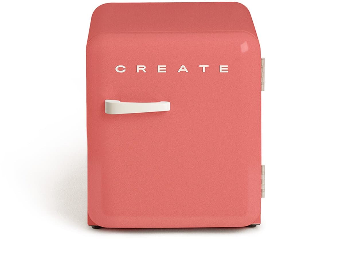 CREATE - Koelkast in retrostijl - Terracotta - Handvat Gebroken wit - FRIDGE RETRO 48L — afbeelding 1