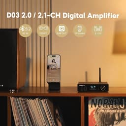 Bluetooth 5.0 150W HiFi 2.1 Digitale Geluidsversterker met USB DAC en OLED Display — thumbnail 2