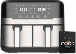900W Hot Air Fryer 9L met LED Touch Screen en 11 functies | Dubbele friteuse — thumbnail 1
