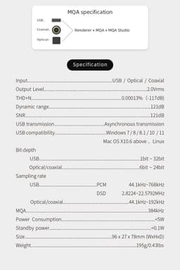 Hi-Res Audio Decoder met DSD512 en 768kHz - 32Bit DAC — thumbnail 2