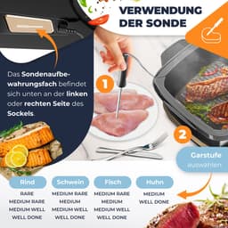 KESSER® Multicooker Airfryer 8L met 16 Kookfuncties Inclusief Stoomkoker, Rijstkoker, Grill Apparaat — thumbnail 3