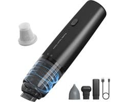 Stofzuiger - Draadloze Handstofzuiger - Autostofzuiger - Handstofzuiger Oplaadbaar - 2 Zuigstanden - Lichtgewicht - Voor Auto, Huis, Dierenharen, Kantoor, Bureau, Toetsenborden - Zwart