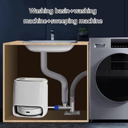 1 stuk - Afvoer adapter Handige Oplossing - wasmachine vloerafvoer beschermer - voor wasmachines, drogers, keukenwastafel, badkamer - voorkomt geur- en overstromingspreventie - 15×8.5cm - grijs — thumbnail 3
