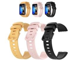 Set van 3 Compatibele Sportarmbanden voor Smartwatches - Silicorelastisch en Verstelbaar voor Mannen en Vrouwen