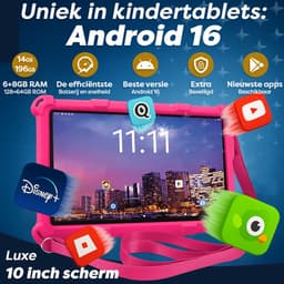 AngelTech Kinderpakket XL PRO II - Kindertablet XL PRO II + Kinderkoptelefoon - Android 16 - Combipakket - Kindertablet Vanaf 3 Jaar – Kinder Tablet – Kids Tablet - Tablet voor Kinderen - Roze — thumbnail 2