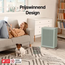 Coway Airmega 150 Luchtreiniger - Air Purifier - 281 m³/u - Wasbaar pre-filter + HEPA filter + koolstoffilter - Verwijdert tot 99,97% van ultrafijne deeltjes - Tegen stof, pollen en allergenen - Fluisterstil (20 dB) - ECARF & Quiet Mark - Groen — thumbnail 5