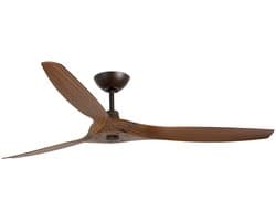 Faro Barcelona 33511 Morea L plafondventilator bruin/walnoot 152 cm - Afstandsbediening - Stille en zuinige DC-motor - 6 snelheden - zomer en winterstand