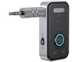 Bluetooth Transmitter & Receiver 5.4 – Handsfree Bellen, Muziek Streamen & AUX Adapter – 2 in 1 Draadloze Audio – Bluetooth Ontvanger