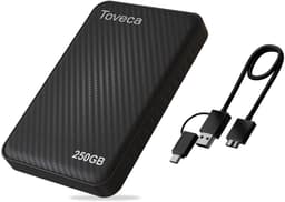 Toveca Externe harde schijf 250 GB - USB 3.0 Harde schijf extern - HDD — thumbnail 1