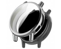 Screenprotector case - geschikt voor Garmin Vivoactive 5 - flexibel en zacht - TPU full cover hoesje - volledige bescherming - zilver