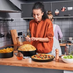 Airfryer Accessoireset – 15-delige ronde heteluchtfriteuse accessoires, geschikt voor COSORI 4,7L, Philips 6,2L, Tefal 4,2L – Inclusief siliconen bakvorm & e-book — thumbnail 7