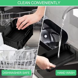 3 stuks mand voor luchtfriteuse, herbruikbaar, siliconen vorm voor luchtfriteuse, rechthoekige airfryer-houder, accessoires, mand voor airfryer, magnetron, oven — thumbnail 5