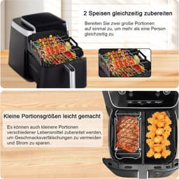 Accessoires luchtfriteuse Gescht voor Cosori 5,5 l/6 l/6,2 l/6,4 l, 22 stuks accessoires, herbruikbare bakvormen met paar ovenwanten van siliconen, muffinvormen, bakplaat, enz. — thumbnail 6